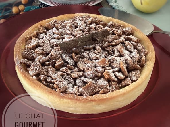 Tarte fondante et croquante aux pommes et crumble de spéculoos