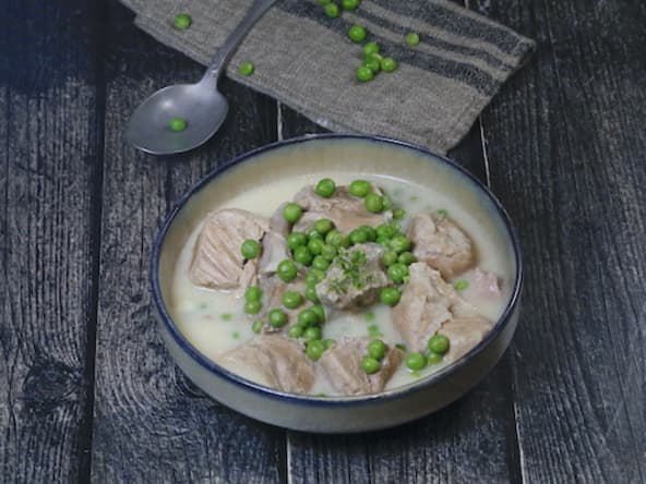 Blanquette de veau aux petits pois et sa sauce onctueuse