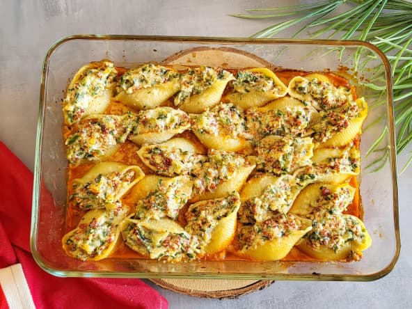 Conchiglionis farcis chorizo ricotta