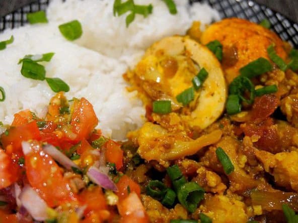 Rougail z'oeufs créole de la Réunion