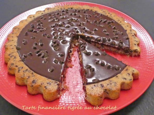 Tarte financière au chocolat et pépites de chocolat