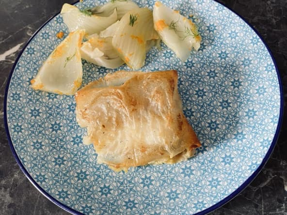 Brick de cabillaud et fenouil à la crème de citron