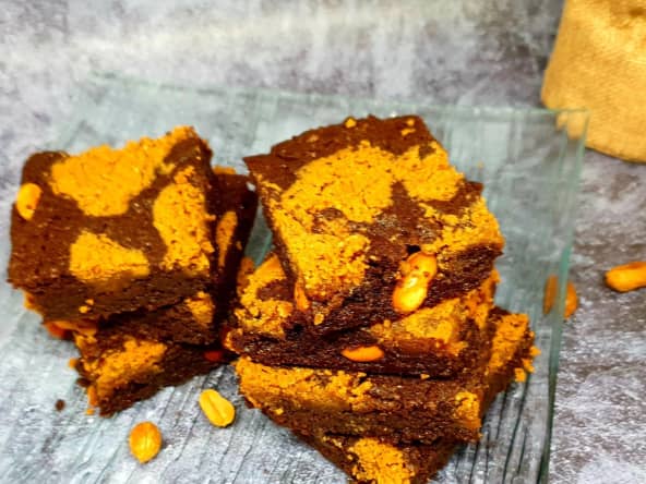Brownies au chocolat et beurre de cacahuètes, une ultra gourmandise !