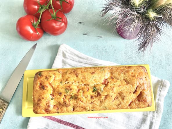 Cake aux saveurs du sud tomates mozzarella