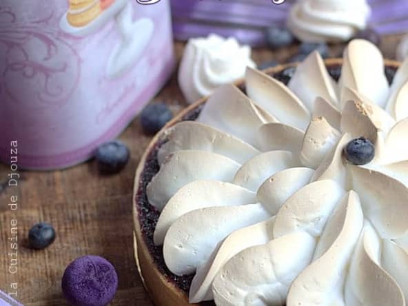 Tarte américaine aux myrtilles meringuée