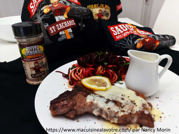 Aloyau de veau de grains et sa béchamel au poivre citronné à l’érable