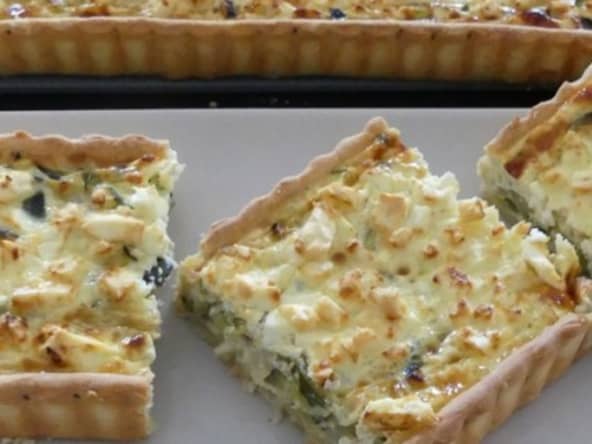 Tarte légère courgette et feta