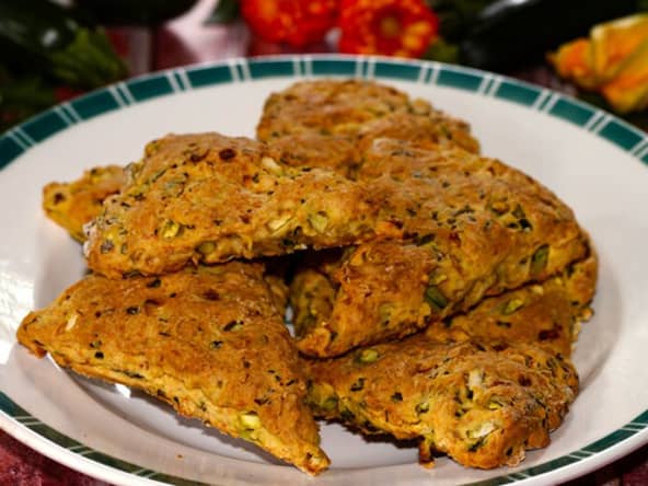 Scones salés aux courgettes à l'emmental