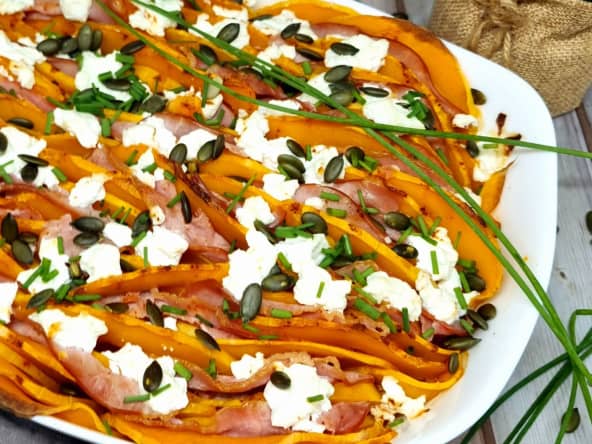 Gratin de butternut au fromage de chèvre frais