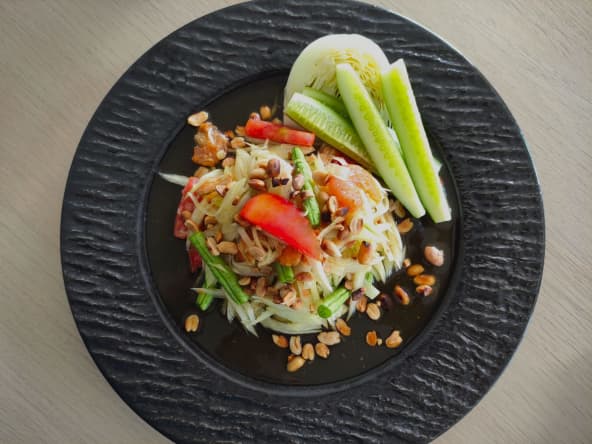 Salade de papaye verte "som tam" thai