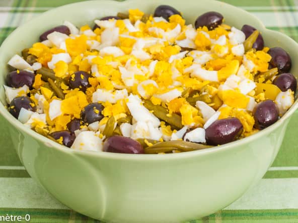 Salade de haricots verts, pommes de terre et oeufs