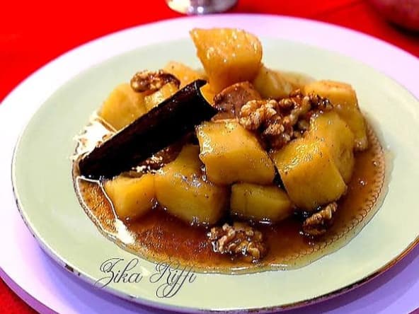 Plat sucré salé de patates douces au veau de lait