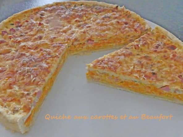Quiche aux carottes et au Beaufort