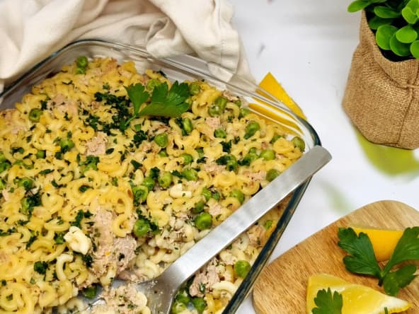 Gratin de coquillettes au thon