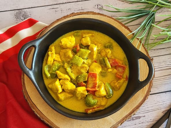 Curry de poulet aux poivrons