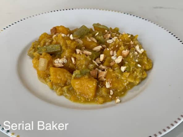 Curry butternut rhubarbe