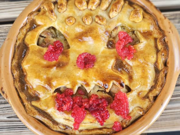 Tarte aux poires et au Boursin pour Halloween