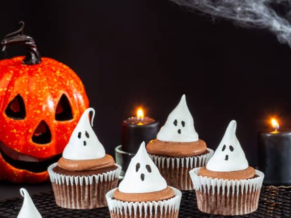 Cupcakes moelleux au chocolat pour Halloween