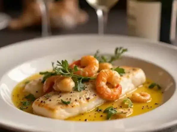 Soles au cidre et à la crème, pommes de terre vapeur