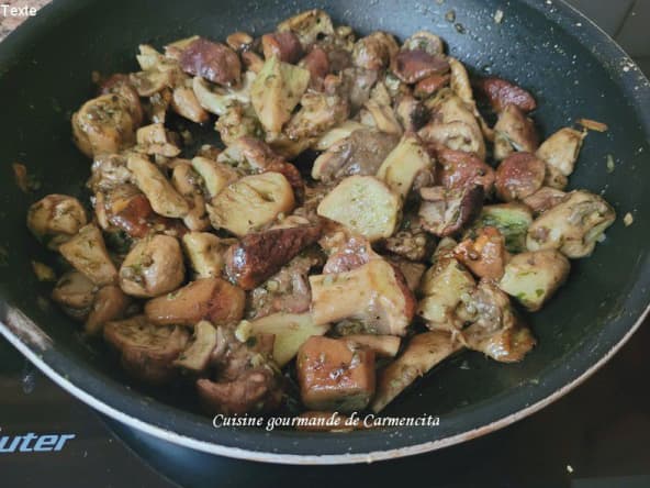 Poêlée de cèpes en persillade et beurre ail des ours
