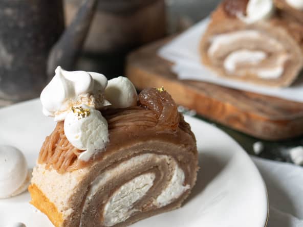 Une bûche de noël facile et irrésistiblement ardéchoise avec le chocolatier Pierre Chauvet