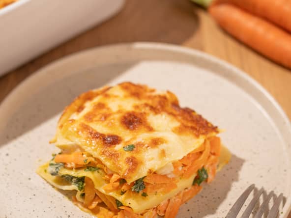 Lasagnes végétariennes de carotte