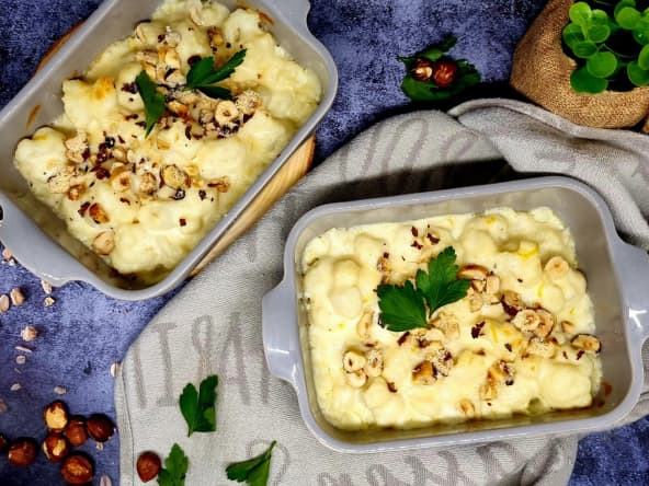 Gratin de chou fleur ricotta et noisette