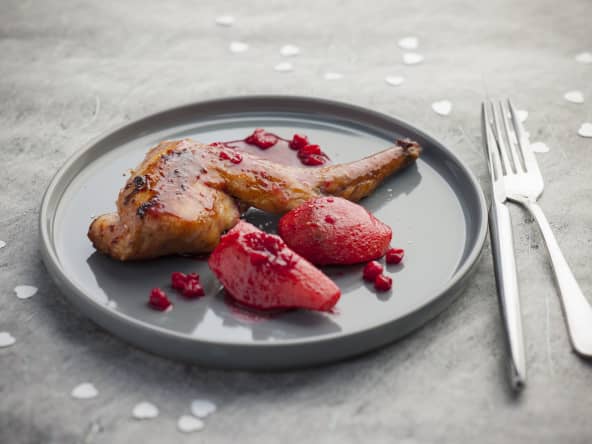 Gigolettes de lapin au poire et aux airelles pour les fêtes