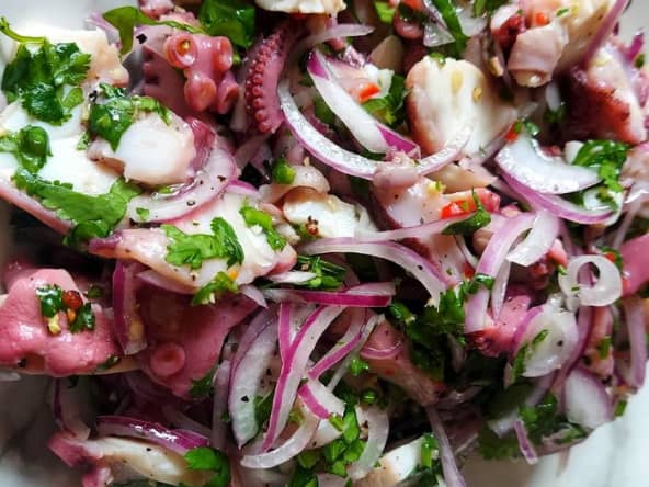 Salade d'ourite (poulpe) mauricien