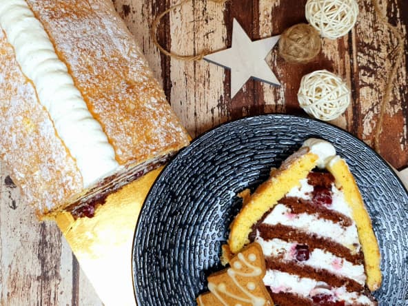 Forêt noire façon bûche de noël