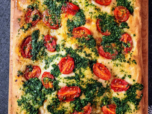 Focaccia au levain, farine d’épeautre complet à la persillade  : Blog de cuisine de l'AMAP Belles Fontaines de la vallée