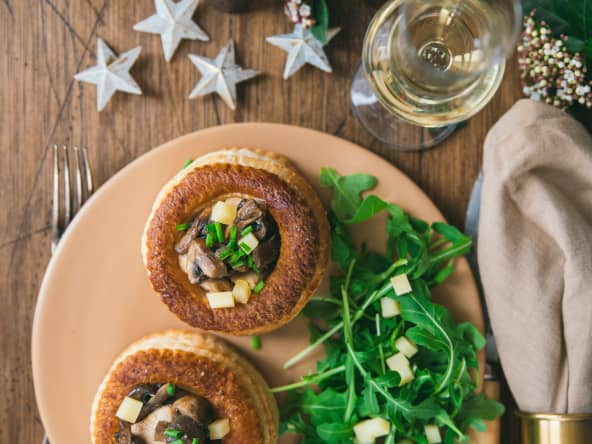 Vol au vent poulet et champignons