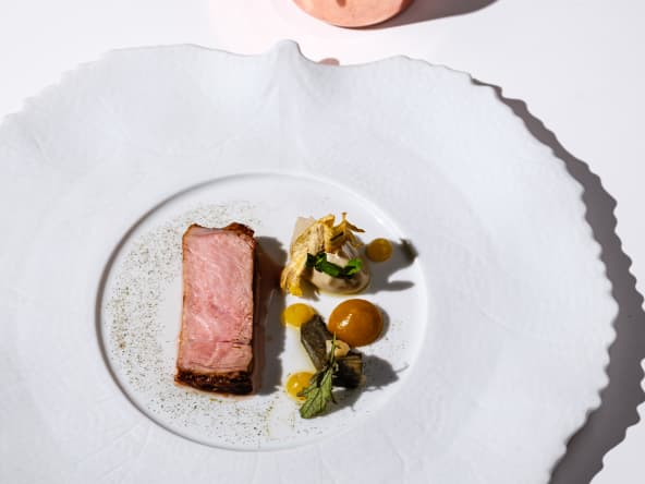 Côte de veau, artichaut et sauce Foyot