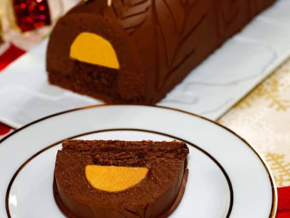 Bûche chocolat orange