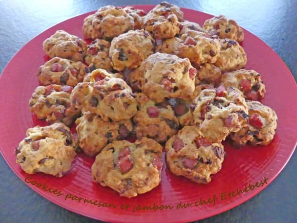 Cookies parmesan et jambon du chef Etchebest
