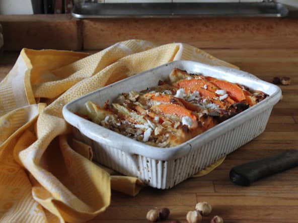 Crinkle cake butternut, noisette et feta