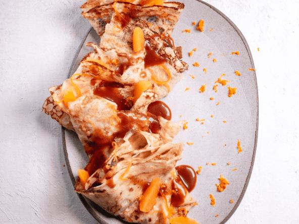 La recette des crêpes aux zestes d'oranges et de mandarines par Nina Métayer