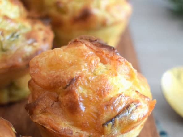 Muffins poireaux saumon fumé