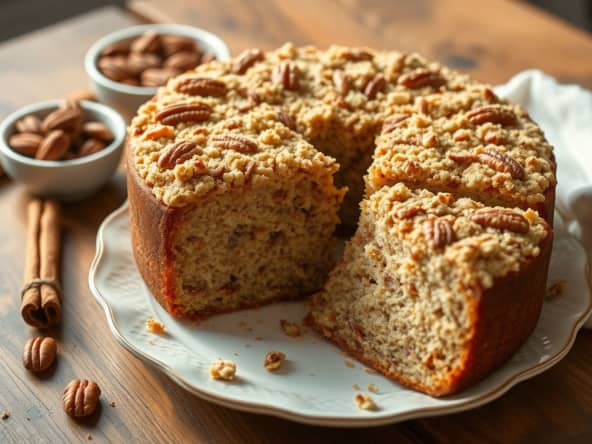 Gâteau moelleux aux pécans et à la cannelle au Thermomix