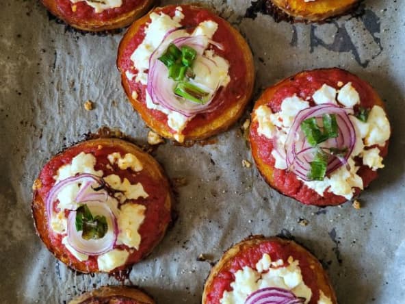 Mini pizza de butternut