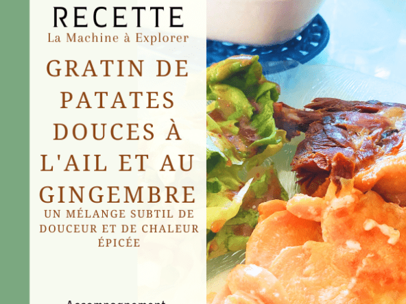 Gratin de Patates Douces à l'Ail et au Gingembre