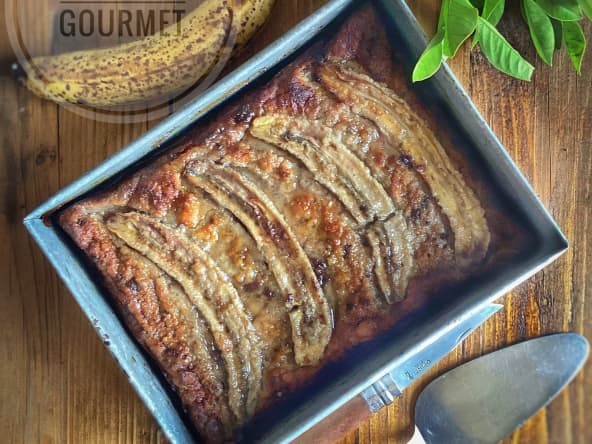 Pudding à la banane et aux pépites de chocolat