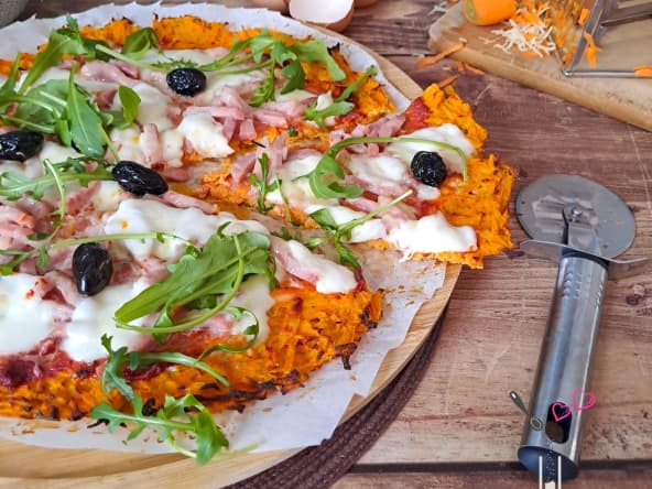 Galette à la carotte façon pizza