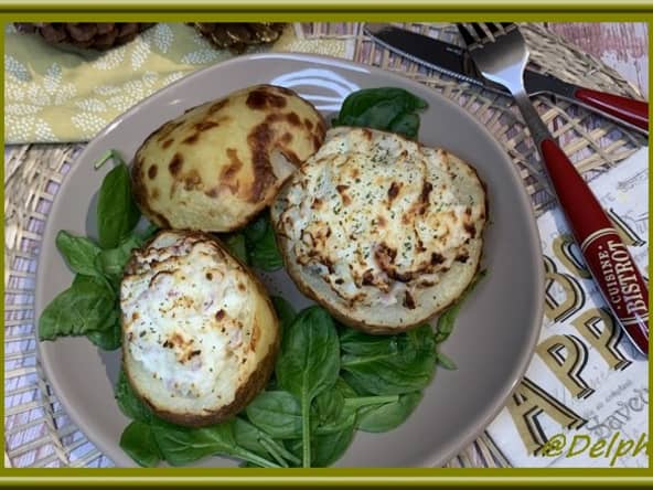 Pommes de terre farcies au skyr et chèvre frais