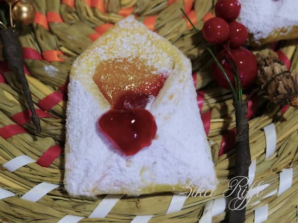 Lettre d'amour biscuit St Valentin