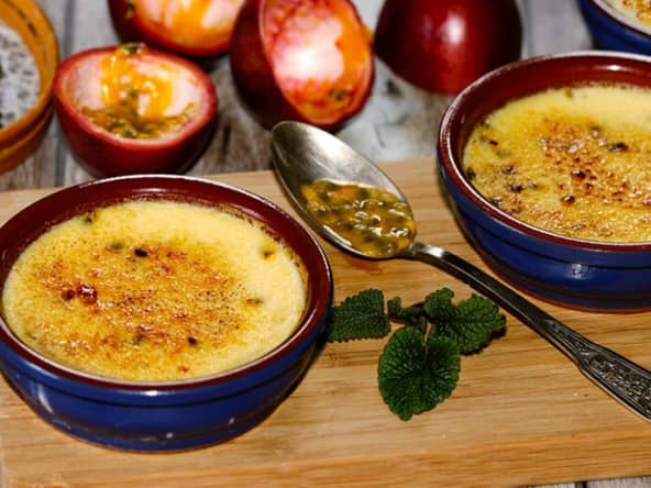 Crèmes brûlées aux fruits de la passion