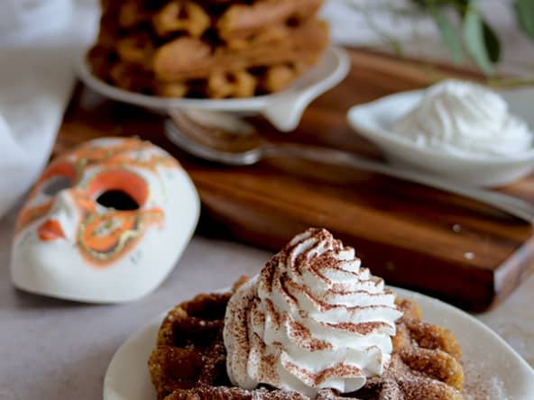 Gaufres carrot cake sans gluten lait œuf
