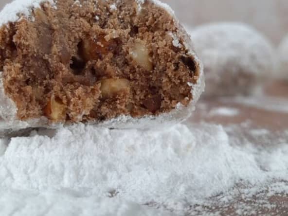 Cookies balls au cacao, noisettes et café