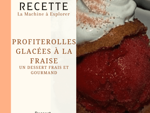 Profiteroles glacées aux fraises