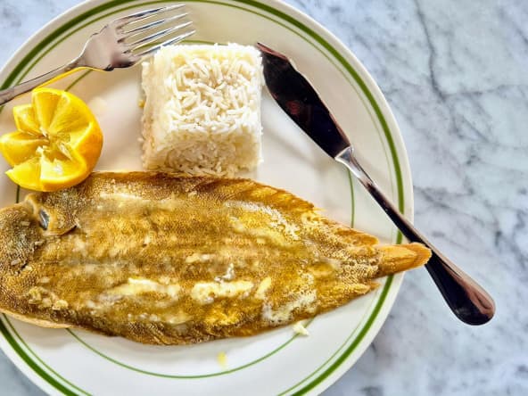 Sole meunière au four